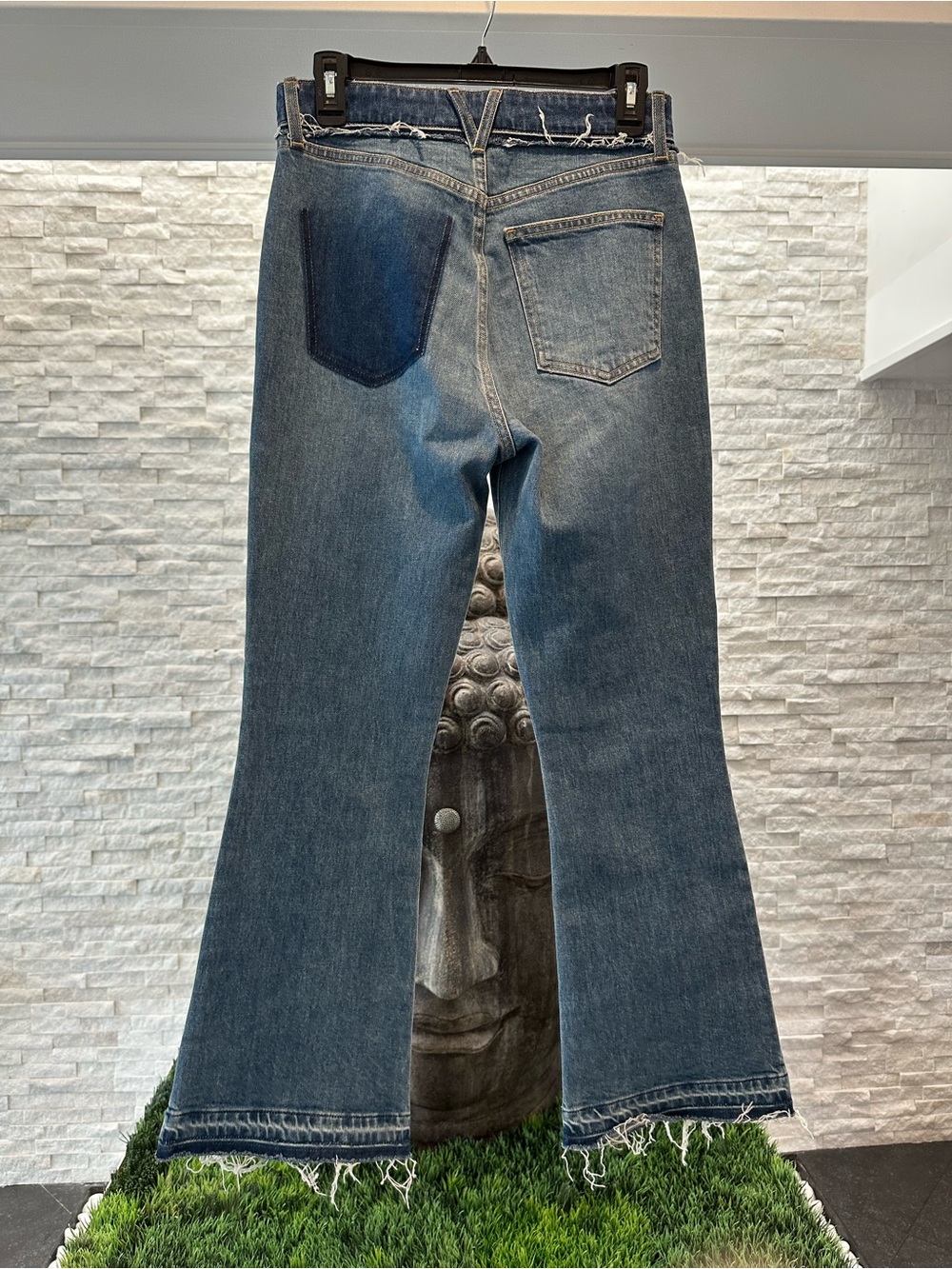 NWT Veronica Beard High Rise Carson Ankle Wanderer Undone Jeans Size 27 - Picture 4 of 8